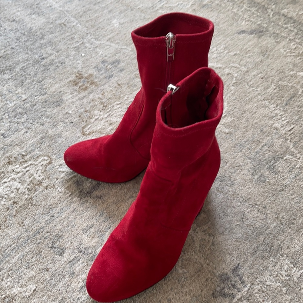 Marc Fisher Red Suede Boots